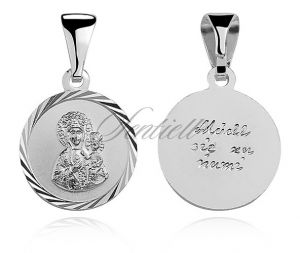 Srebrny medalik Matka Boska Częstochowska - MD012