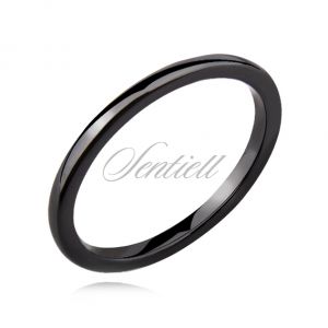 Czarny pierścionek ceramiczny 2mm - Z1208A_B
