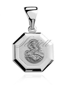Srebrny medalik Matka Boska karmiąca - MD438