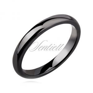 Czarny pierścionek ceramiczny 3mm - Z1209A_B