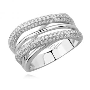 Srebrny pierścionek pr.925 cyrkonia biała - Z1187