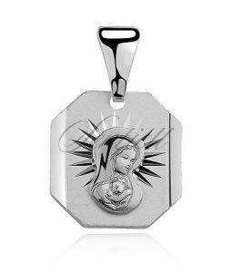 Srebrny medalik Matka Boska Madonna - MD344
