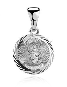 Srebrny medalik Matka Boska Częstochowska - MD145