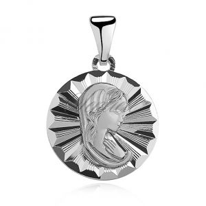 Srebrny medalik Matka Boska Madonna - MD299