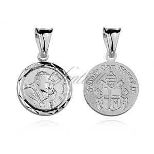 Srebrny medalik Święty Jan Paweł II - MD265