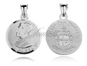 Srebrny medalik Święty Jan Paweł II - MD159