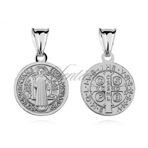 Srebrny medalik pr.925 Święty Benedykt - M110
