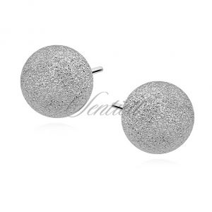 Srebrne kolczyki pr.925 kulki diamentowane 8mm - Z0978_8